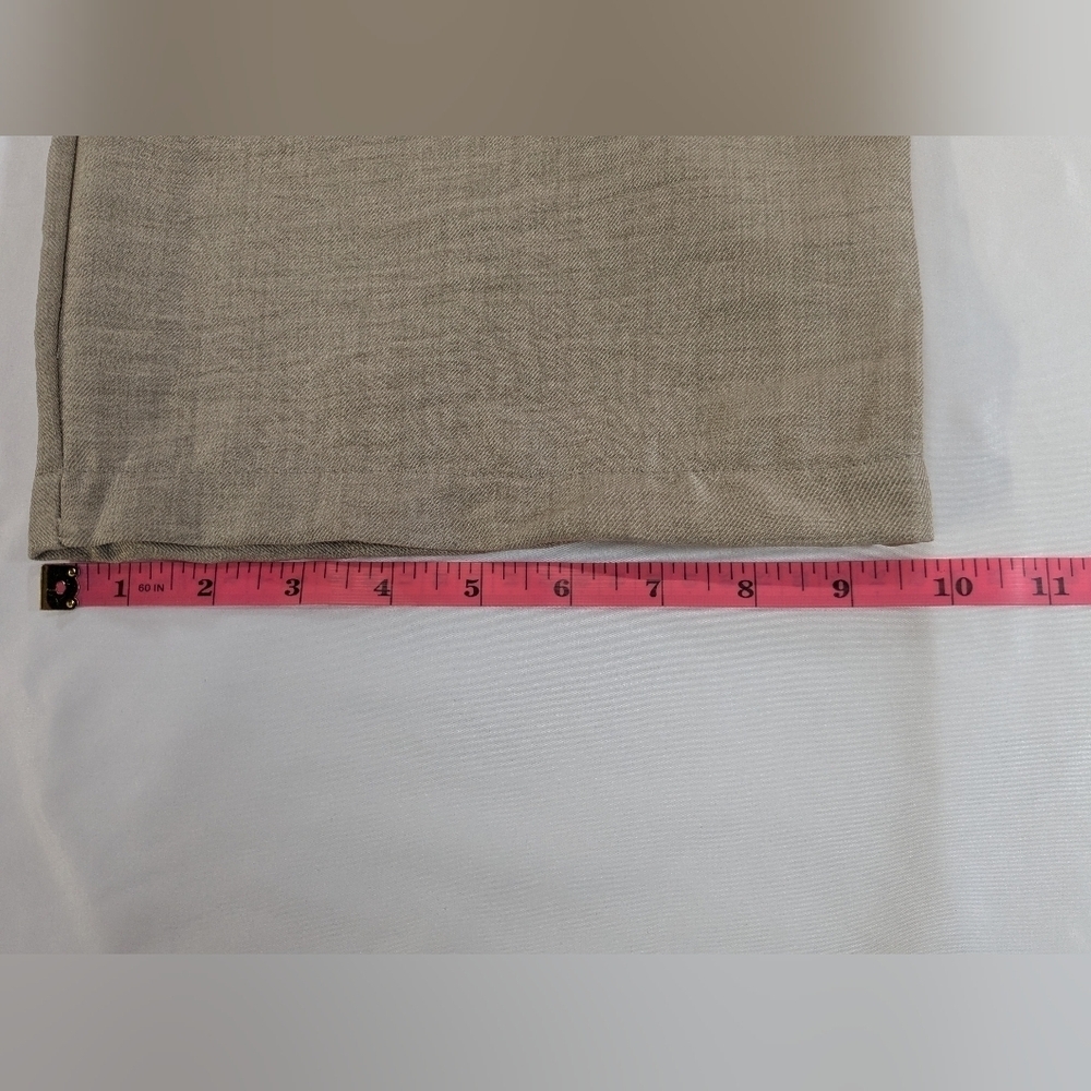 Monteau Los Angeles Pleated Beige Wide-Leg Pants Size Large - Picture 11 of 11